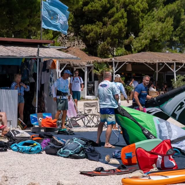 The Kite School Bol beach centre and equipment