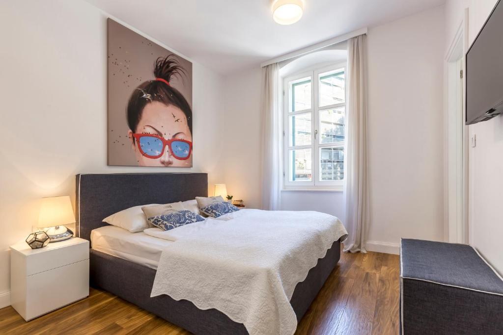 Double bedroom at Piano Nobile Rooms in Split